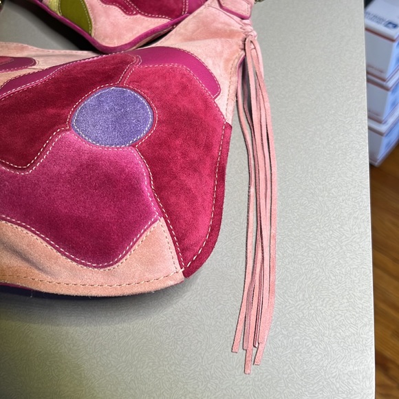 *Rare* Coach Ltd Ed Poppy for Peace Pink Hippie Crossbody & Wristlet SET Floral - Picture 8 of 14